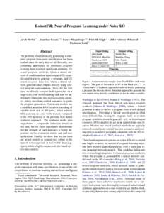 RobustFill: Neural Program Learning under Noisy I/O