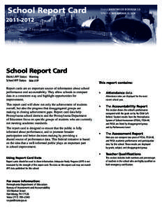School Report Card  District BRENTWOOD BOROUGH SD School ELROY AVENUE EL SCH