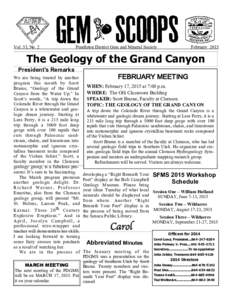 Vol. 53, No. 2  Pendleton District Gem and Mineral Society February 2015