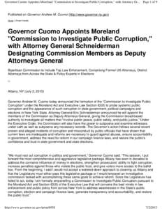 Prosecution / District attorneys / Andrew Cuomo / Kennedy family / Albany Law School / Robert M. Morgenthau / Kathleen Rice / United States Attorney / Eric Schneiderman / New York / Law / New York elections