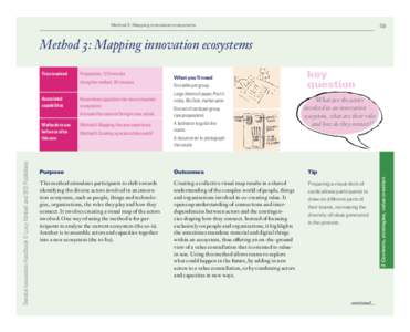 Method 3: Mapping innovation ecosystems  · 59 Method 3: Mapping innovation ecosystems Preparation, 120 minutes