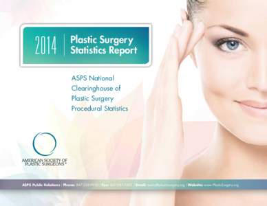 2014 Please credit the AMERICAN SOCIETY OF PLASTIC SURGEONS when citing statistical data or using graphics.  Plastic Surgery