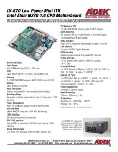 Nvidia Ion / Mini-ITX / Low-voltage differential signaling / PCI Express / Intel Atom / Serial ATA / IBM Personal System/2 / Parallel ATA / AMD 690 chipset series / Computer hardware / Computer buses / Nvidia