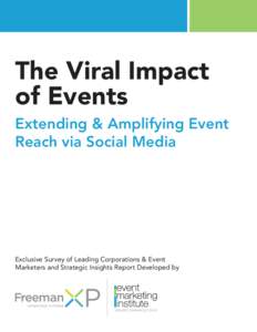 The Viral Impact of Events Extending & Amplifying Event Reach via Social Media  Exclusive Survey of Leading Corporations & Event