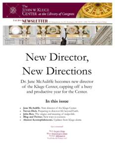 Fall 2014 Newsletter (The John W. Kluge Center at the Library of Congress)