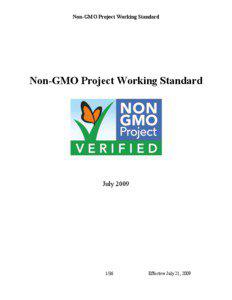 Non-GMO Project Working Standard  Non-GMO Project Working Standard