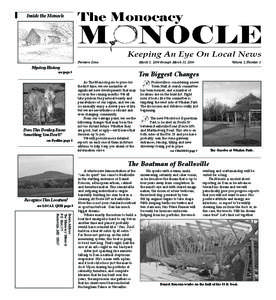 The Monocacy Monocle  Inside the Monocle Premiere Issue