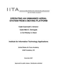 Microsoft Word - OPERATING AN UNMANNED AERIAL SYSTEM FROM A MOVING PLATFORM-Word 97.doc