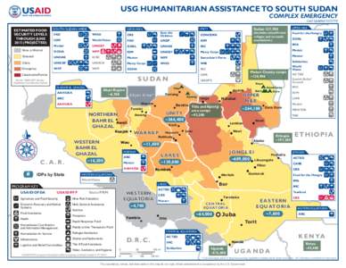 USG Humanitarian Assistance to South Sudan - Complex Emergency - Map