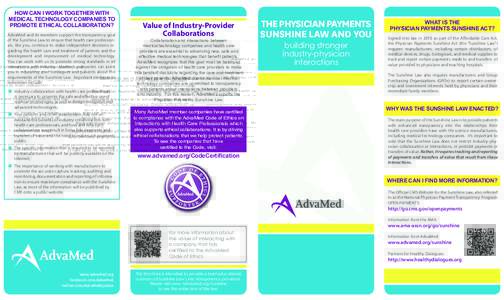 AdvaMed Sunshine Brochure for Physicians 20140314v9.1-Spread.indd