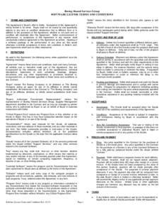 Boeing Shared Services Group SOFTWARE LICENSE TERMS AND CONDITIONS 1. TERMS AND CONDITIONS