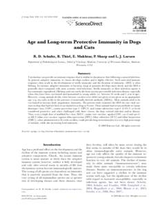 Age and Long-term Protective Immunity in Dogs and Cats
