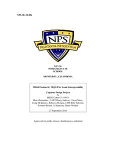 NPS-SE[removed]NAVAL POSTGRADUATE SCHOOL MONTEREY, CALIFORNIA