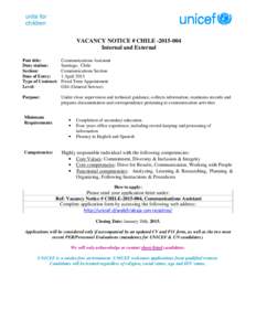 Microsoft Word - CHILECommunications Assistant GS4.doc