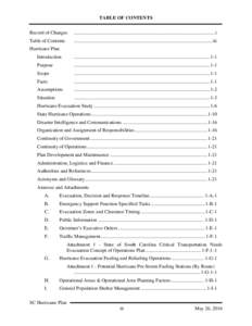 TABLE OF CONTENTS Record of Changes .................................................................................................................. i  Table of Contents