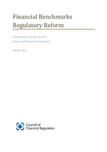 Microsoft Word - Financial Benchmark Regulatory Reformclean).docx
