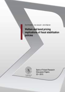 Welfare and bond pricing implications of fiscal stabilization policies