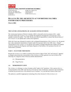 Microsoft Word - Bulletin 30 - Act Enforcement Procedures.doc