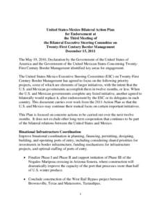 United States-Mexico Bilateral Action Plan