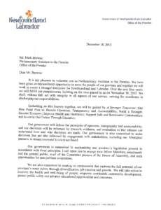 Ldland  Government of Newfoundland and Labrador Office of the Premier  Labrador