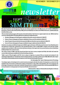 NOVEMBER - DECEMBER[removed]newsletter School of Business & Management Institut Teknologi Bandung