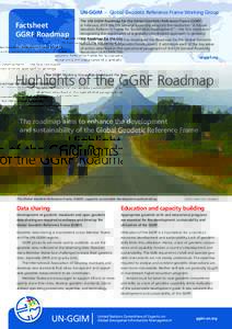 UN-GGIM – Global Geodetic Reference Frame Working Group  Factsheet GGRF Roadmap July/August 2016