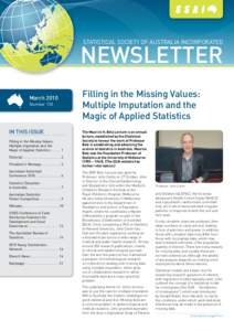 STATISTICAL SOCIETY OF AUSTRALIA INCORPORATED  NEWSLETTER March 2010 Number 130