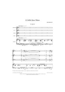 A Little Jazz Mass BOB CHILCOTT 1. Kyrie Easy tempo q = c.112