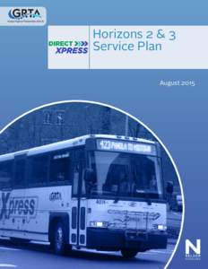 Georgia Regional Transportation Authority  Horizons 2 & 3 Service Plan August 2015