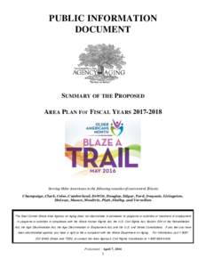 PUBLIC INFORMATION DOCUMENT SUMMARY OF THE PROPOSED AREA PLAN For FISCAL YEARS