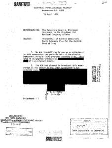 Memorandum from Colby to Kissinger, [removed]