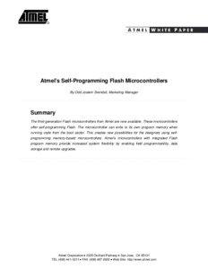 Atmel’s Self-Programming Flash Microcontrollers By Odd Jostein Svendsli, Marketing Manager