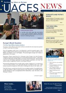 Exchanging Ideas on Europe  NEWS UACES  Issue 81 March 2015