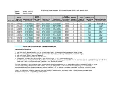 2014 Energy Usage Calculator 2013-14_Foothill DeAnza CCD.xls