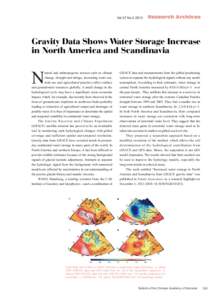Vol.27 No[removed]Research Archives Gravity Data Shows Water Storage Increase in North America and Scandinavia