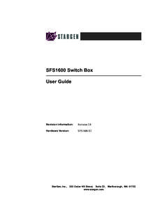 StarGen SFS2100 User Guide