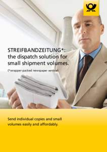 Information brochure on Streifbandzeitung (wrapper-packed newspapers)