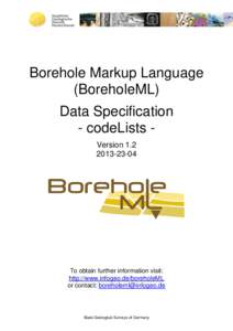 Borehole Markup Language (BoreholeML) Data Specification - codeLists Version