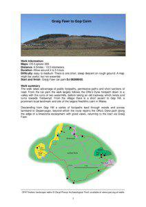 Graig Fawr to Gop Cairn  Walk Information: Maps: OS Explorer 265 Distance: 6.5mileskilometers Duration: Allow around 4 to 5 hours