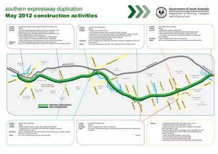 southern expressway duplication May 2012 construction activities Location: Duration: Activities: