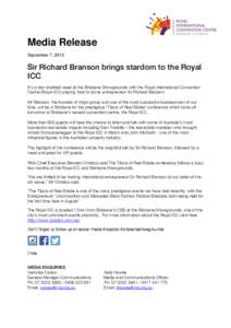Knights Bachelor / Richard Branson / Virgin Group / Branson / Showground