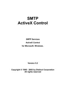 SMTP ActiveX Control SMTP Services ActiveX Control for Microsoft Windows