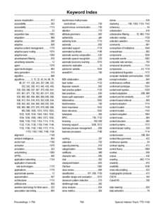 Keyword Index access visualization............................. 912 accessibility.......................................... 353 accessibility........................................ 1114 accuracy.........................