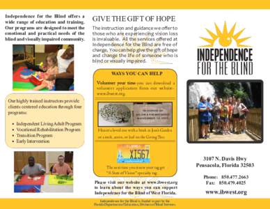 Health / Disability / RTT / Visual impairment / Council of Schools and Services for the Blind / The Lighthouse of Houston