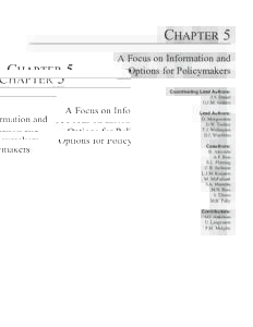 Chapter 5 A Focus on Information and Options for Policymakers Coordinating Lead Authors: J.S. Daniel G.J.M. Velders
