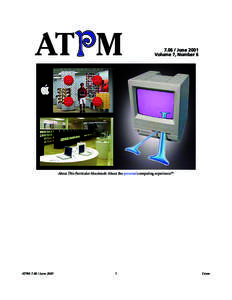Cover  ATPM[removed]June 2001 Volume 7, Number 6