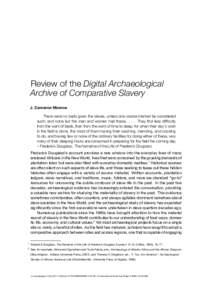 Review of the *Digital Archaeological Archive of Comparative Slavery*