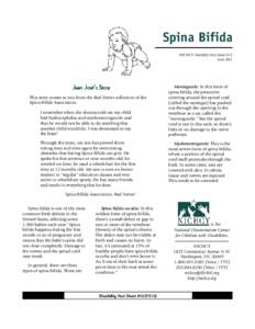 Spina Bifida Disability Fact Sheet