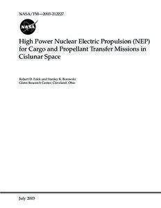 NASA/TM—[removed]High Power Nuclear Electric Propulsion (NEP)