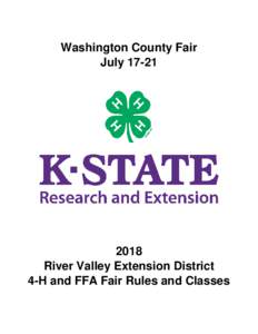 Washington County Fair JulyRiver Valley Extension District 4-H and FFA Fair Rules and Classes
